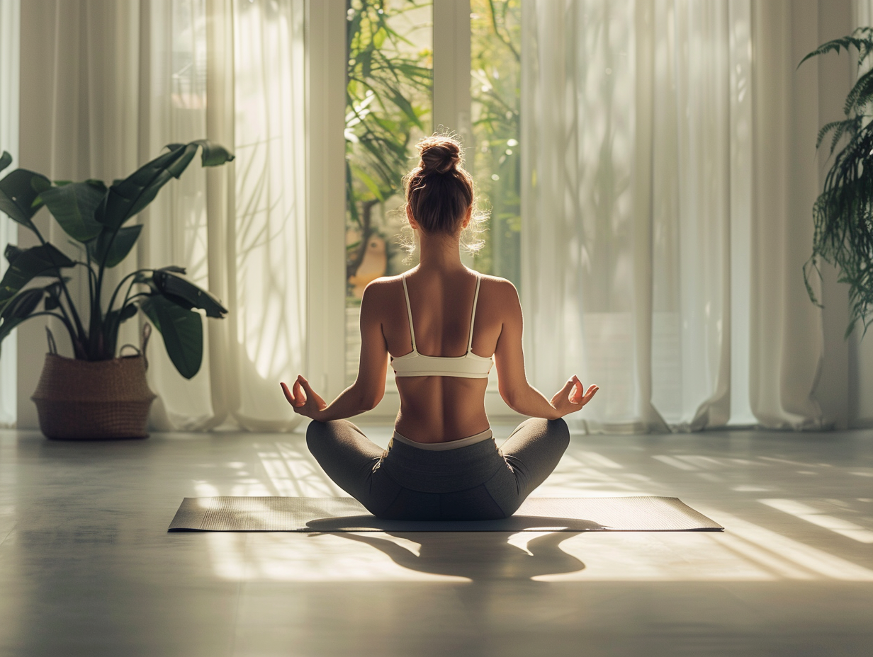 Група людей різного віку практикує йогу в студії